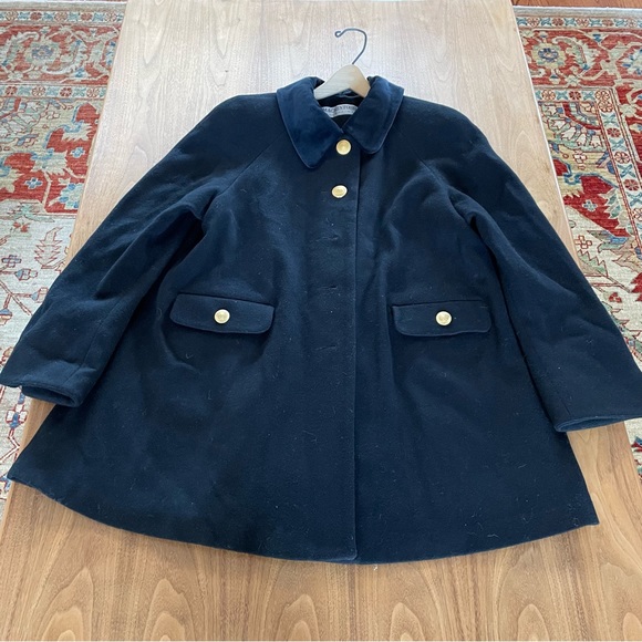 Stunning black wool coat size 12P - Picture 6 of 14